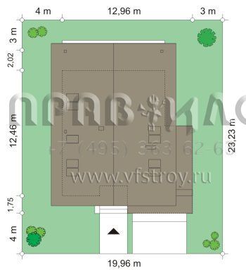 Проект дома с высокой мансардой S8-246-2 (Открытый 2)