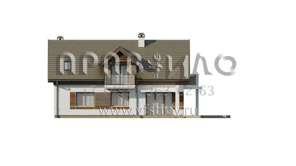 Проект эргономичного частного дома с двускатной крышей  S3-161 (Z223)