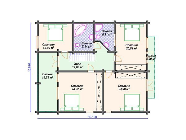 Проект комбинированного дома с мансардой S4-265 (А-017)