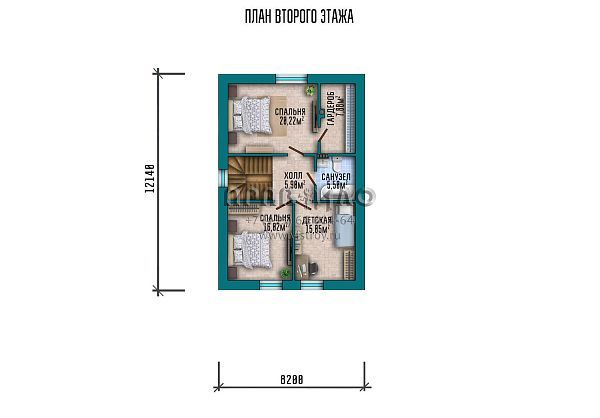 Проект барнхаус дома с отделкой в английском стиле S2-151 (068-151-1М)