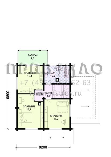 Проект деревянного дома с гаражом S7-157(1-22)
