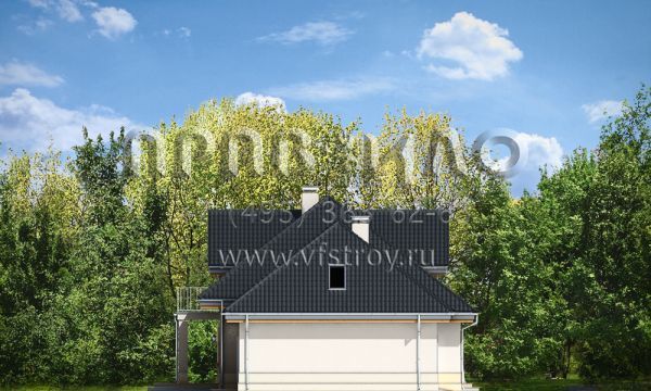 Проект загородного коттеджа с пристроенным гаражом  S8-228-1 (Габрик)