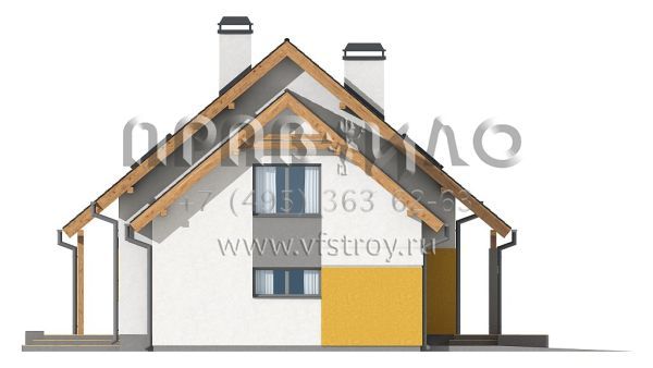 Проект комфортабельного загородного дома с камином S3-194-2 (Z92 GL)