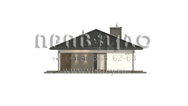 Проект комфортабельного одноэтажного дома с тремя спальнями  S3-118-2 (Z368 D)