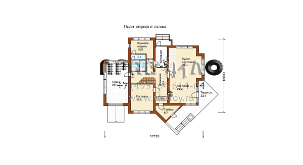 Проект двухэтажного жилого дома L-272-1P