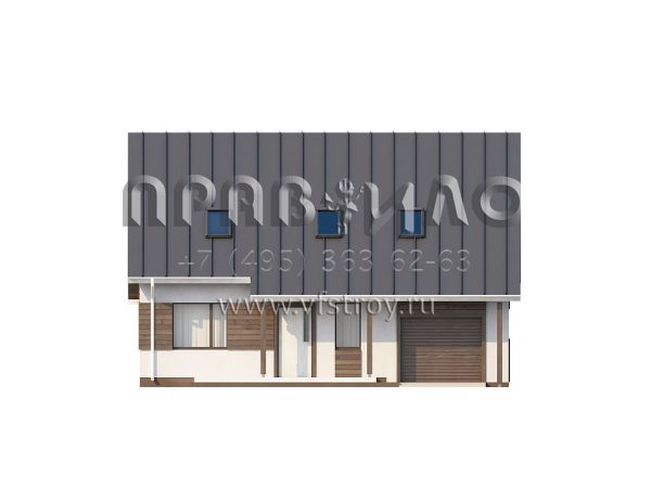 Проект комфортабельного дома с двускатной кровлей S3-177 (Z119)