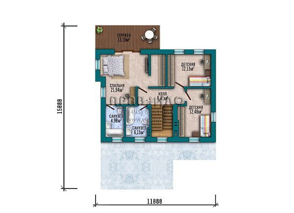 Проект двухэтажного дома в стиле хай-тек с разной геометрией этажей S2-149 (292-149-2Г)