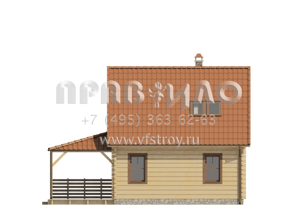 Проект небольшого загородного дома S3-74 (Z57)