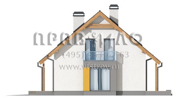Проект комфортабельного загородного дома с камином S3-194-2 (Z92 GL)