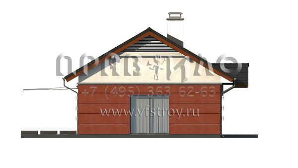 Проект одноэтажного загородного коттеджа с оригинальной отделкой фасадов S3-92-3 (Z241 S)