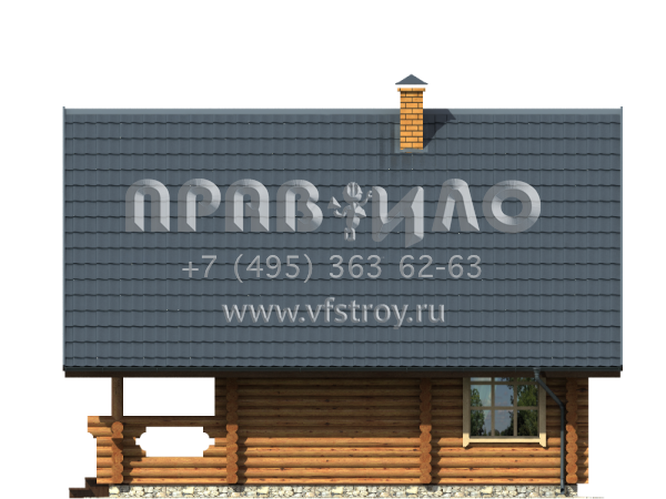 Компактный деревянный дом для сезонного проживания S7-93 (1-02)