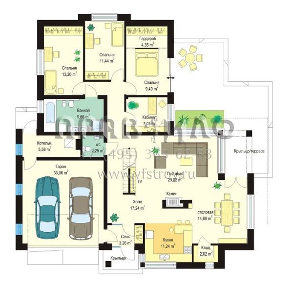 Проект загородного дома с чердаком S8-260 (Комфортный 3)