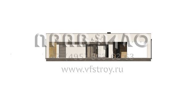 Проект современного дома с навесом для авто и с двумя террасами S3-99-2 (Zx117)