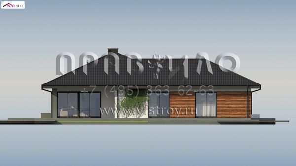 Проект современного одноэтажного дома с удобной планировкой S3-175-2 (Z317)