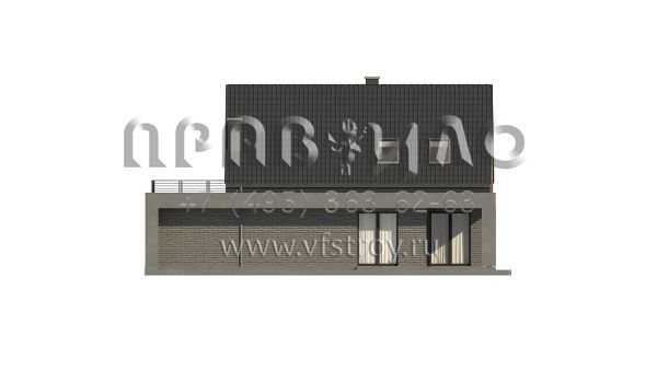 Проект стильного современного одноэтажного дома с гаражом и просторной террасой s3-168-5 (Z347)