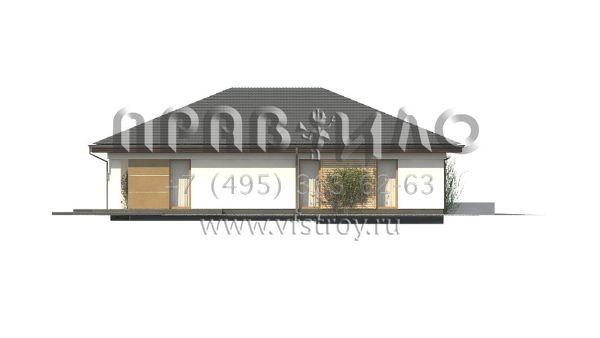 Проект загородного дома с встроенным гаражом  S3-185 (Z268)