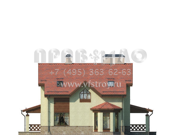 Просторный загородный дом из газобетона S7-216 (3-22)