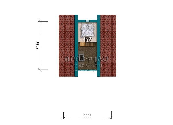 Проект одноэтажного каркасного А-фрейм дома с витражным остеклением  S2-56 (365-56-1)