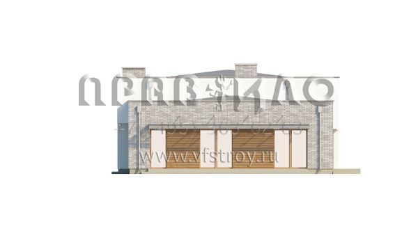 Проект одноэтажного загородного дома в стиле хайтек S3-190-2 (Zx34)