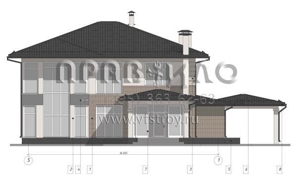 Двухэтажный статусный дом S-324-2
