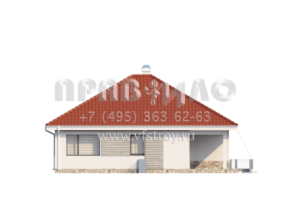 Проект двухэтажного дома с четырехскатной крышей  S3-91 (Z141)