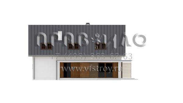 Проект частного дома с большой угловой террасой s3-208-1 (Z240)