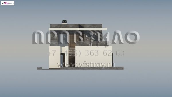 Проект стильного двухэтажного коттеджа с оригинальной архитектурой S3-184-11 (Zx146)