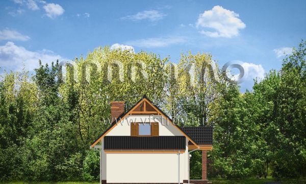 Проект загородного частного дома с гаражом S8-144-2 (Радостный с Гаражом)