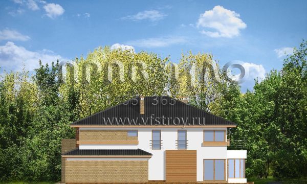 Проект загородного коттеджа с четырехскатной кровлей S8-451 (Габриэль)