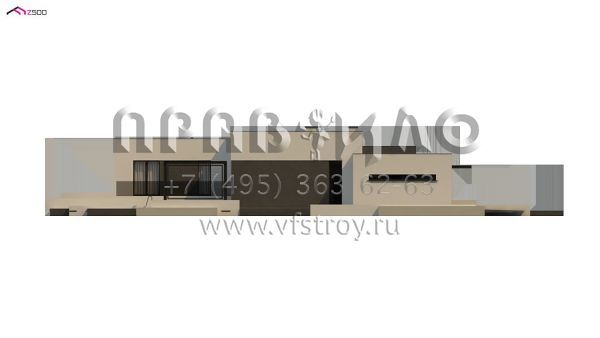 Проект одноэтажного загородного дома в стиле хайтек S3-197-3 (Zx141)