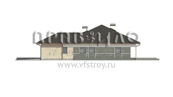 Проект коттеджа с фронтальным гаражом на два автомобиля S3-193-2 (Z301)