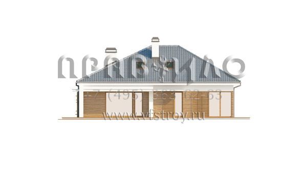 Проект одноэтажного частного дома с камином S3-172-1 (Z206)