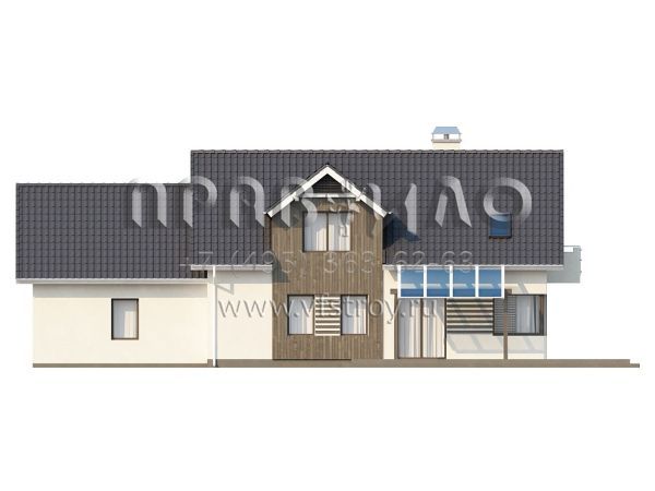 Проект частного двухэтажного дома  S3-259 (Z175)