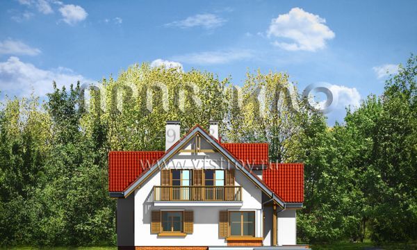 Проект дома со светлой гостиной S8-218-1 (Под Дубами)