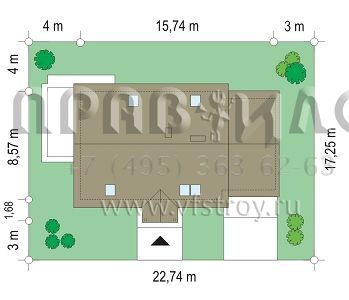 Проект сельского дома S8-198-1 (Лесной Заулок)
