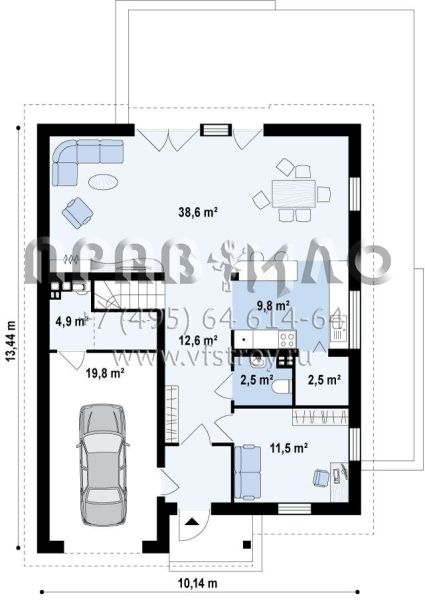 Проект небольшого частного дома  S3-203 (Z246)