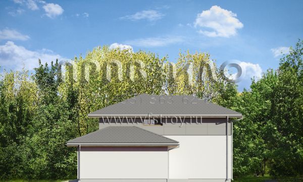 Проект дома с пологими скатами кровли S8-254 (Модена)