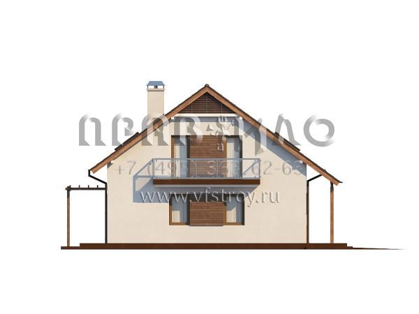 Проект загородного дома со скатной кровлей и гаражом на одну машину S3-190 (Z133)