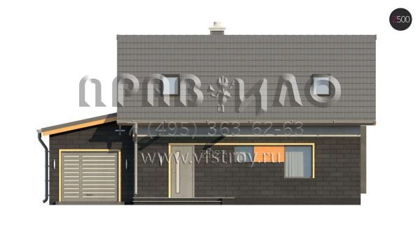 Проект дома с гаражом на одно авто S3-116-3 (Z227)