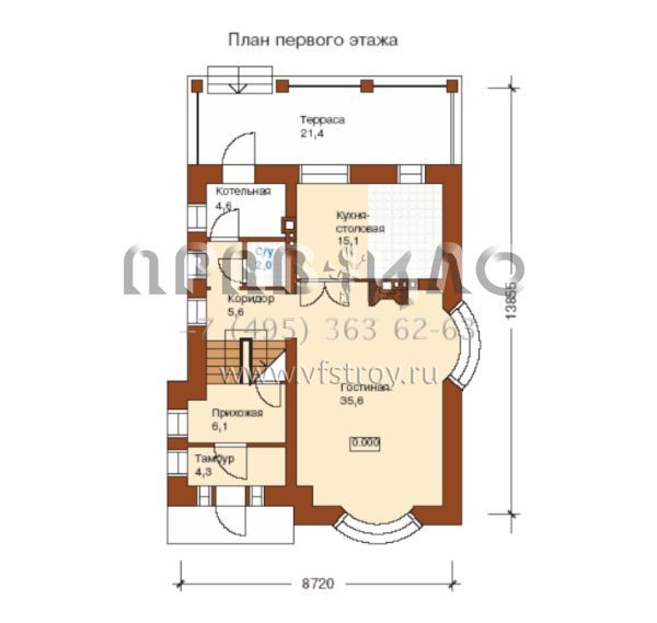 Проект коттеджа с прекрасной архитектурой  S6-159(H-159-1K)