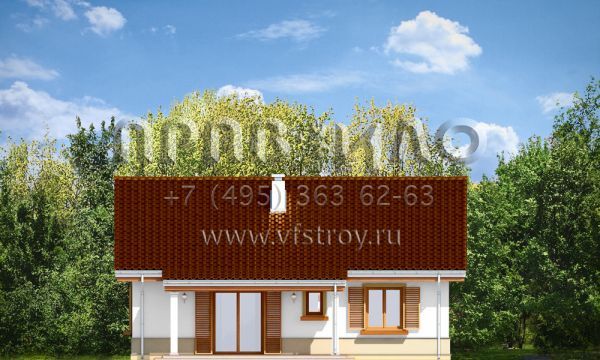 Проект простого в постройке коттеджа S8-107 (Жабка)