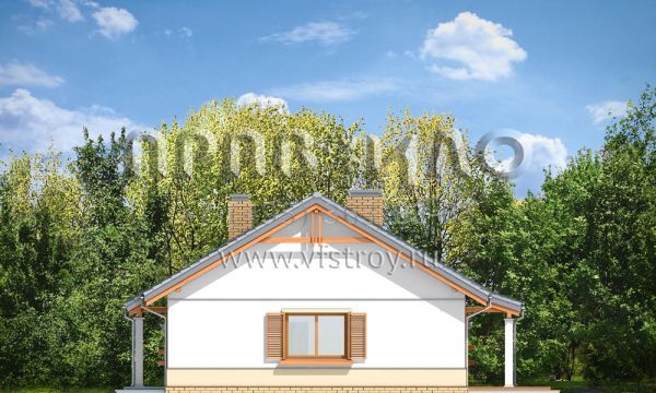 Проект коттеджа с простой архитектурой S8-107-1 (Жабка 3)