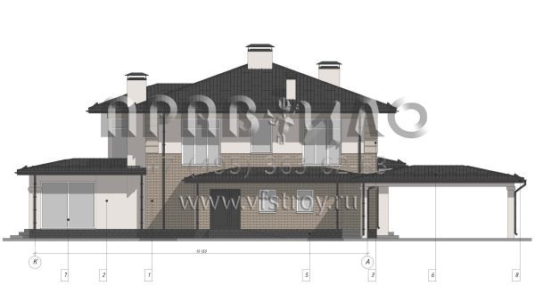 Двухэтажный статусный дом S-324-2