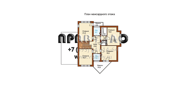 Проект двухэтажного жилого дома L-272-1P