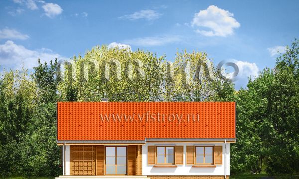 Проект прямоугольного дома из керамоблоков S8-112 (Солнечный 2)