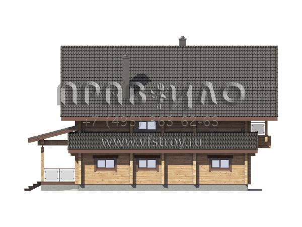 Проект деревянного загородного дома с гаражом S7-230 (1-55a)