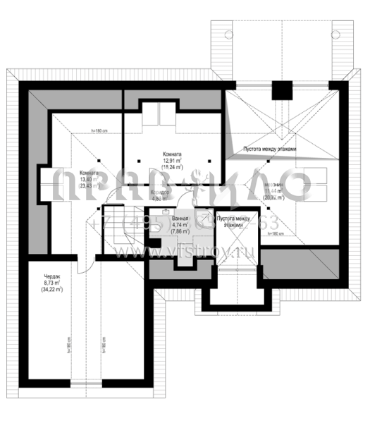 Проект солидного мансардного с красивой классической архитектурой S8-264-2 (Дом на Парковой 6)
