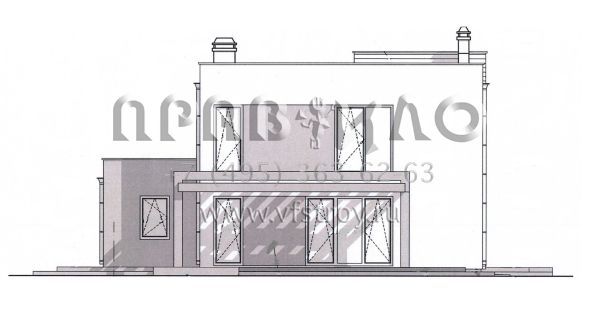 Проект современного загородного коттеджа с гаражом на два автомобиля S3-221 (ZX91)
