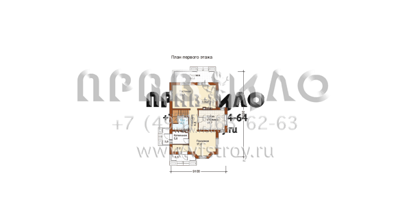 Проект загородного дома из газобетона с утеплителем J-186-1P