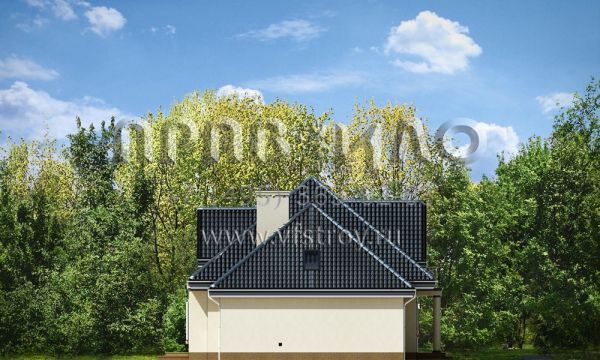 Проект двухэтажного дома с балконом и колоннами S8-210 (Юлька 2)